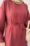 Sultan Basic Elbise 0001 - BORDO
