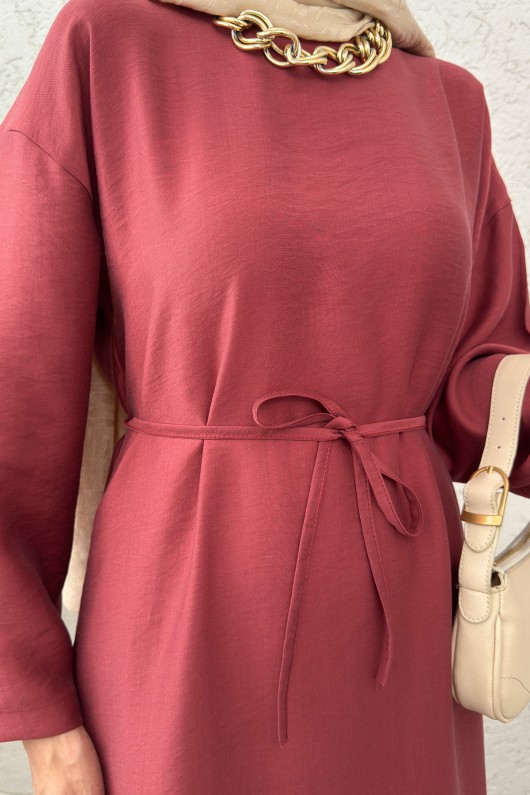 Sultan Basic Elbise 0001 - BORDO