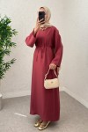 Sultan Basic Elbise 0001 - BORDO