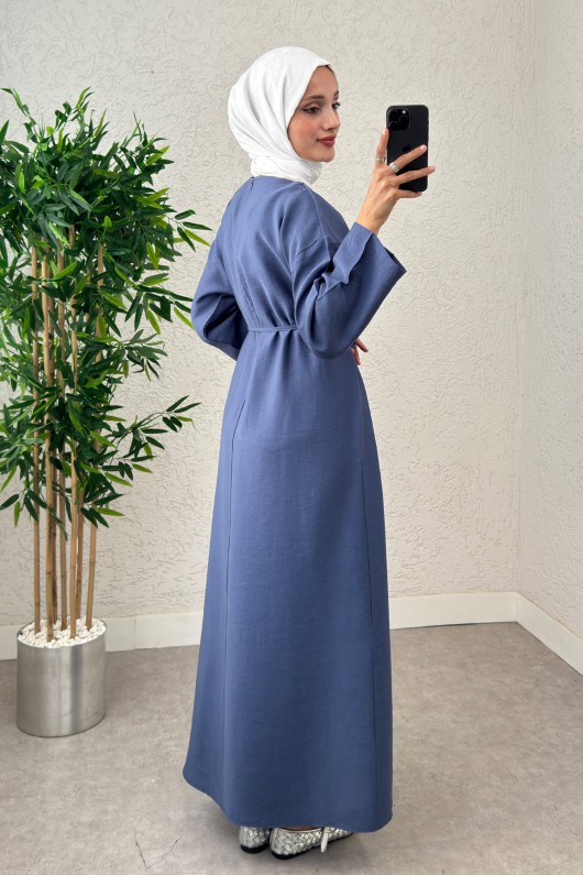 Sultan Basic Elbise 0001 - İNDİGO Sultan Basic Elbise 0001 - İNDİGO