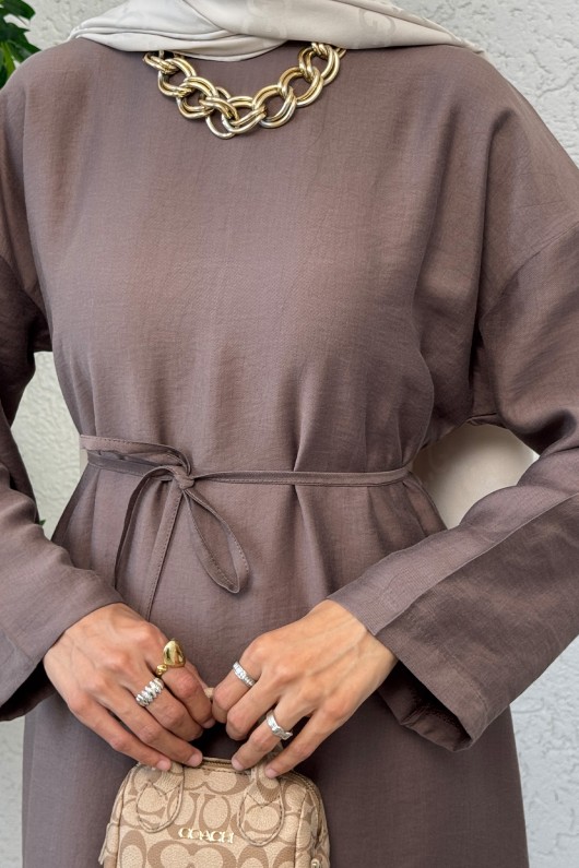 Sultan Basic Elbise 0001 - KESTANE Sultan Basic Elbise 0001 - KESTANE