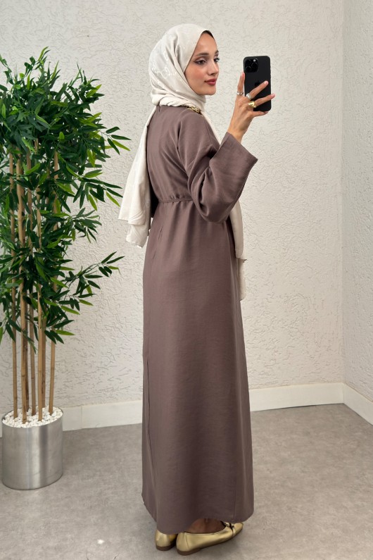 Sultan Basic Elbise 0001 - KESTANE Sultan Basic Elbise 0001 - KESTANE