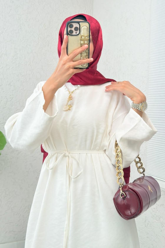 Sultan Basic Elbise 0001 - KREM