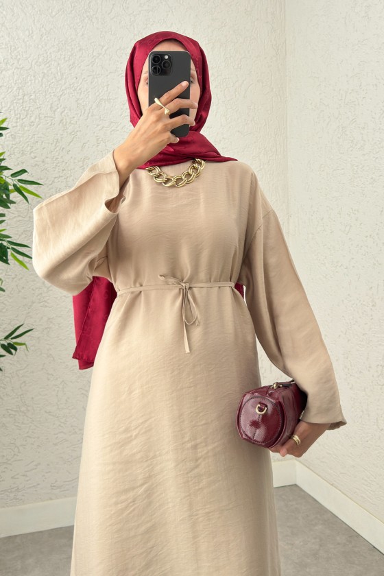 Sultan Basic Elbise 0001 - TAŞ RENGİ