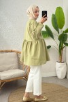 Belden Büzgülü Kimono 0002 - AÇIK HAKİ Belden Büzgülü Kimono 0002 - AÇIK HAKİ