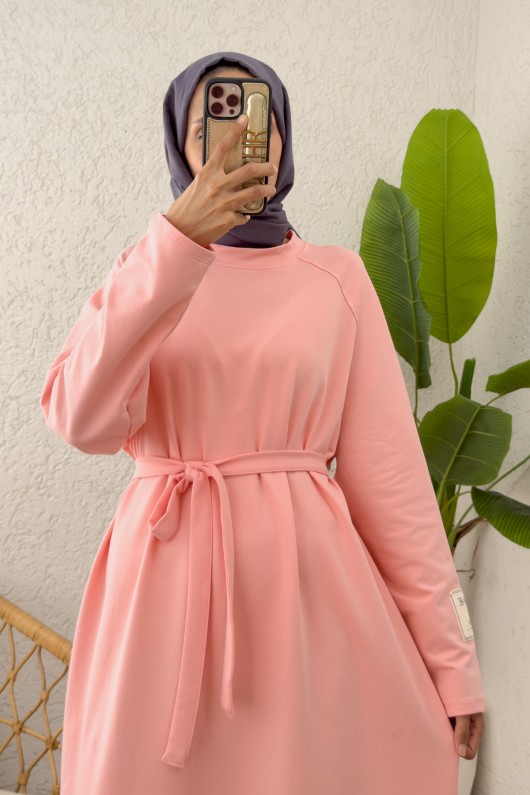 İki İplik Kuşaklı Elbise 0007 - SOMON İki İplik Kuşaklı Elbise 0007 - SOMON