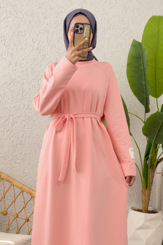 İki İplik Kuşaklı Elbise 0007 - SOMON İki İplik Kuşaklı Elbise 0007 - SOMON