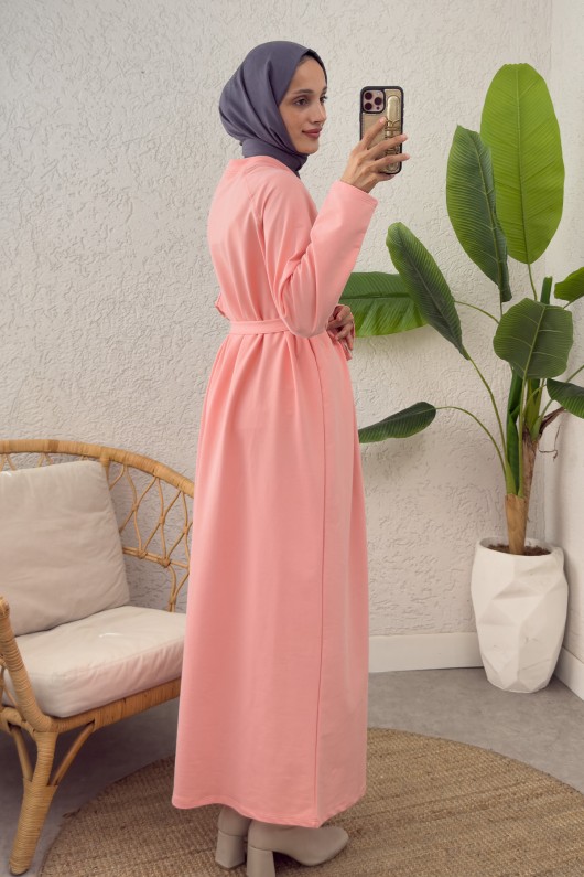 İki İplik Kuşaklı Elbise 0007 - SOMON İki İplik Kuşaklı Elbise 0007 - SOMON