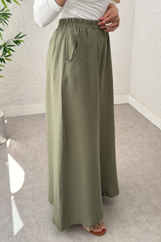 Boru Paça Pantolon 0012 - HAKİ Boru Paça Pantolon 0012 - HAKİ