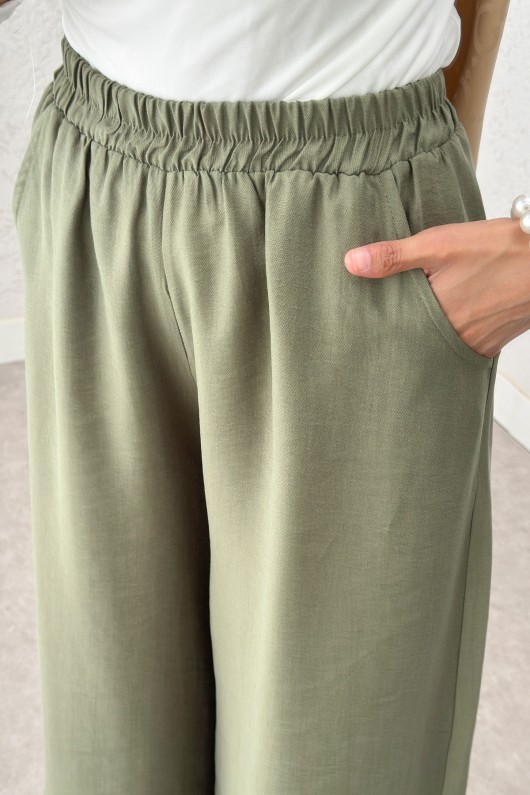 Boru Paça Pantolon 0012 - HAKİ Boru Paça Pantolon 0012 - HAKİ