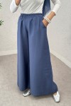 Boru Paça Pantolon 0012 - İNDİGO Boru Paça Pantolon 0012 - İNDİGO