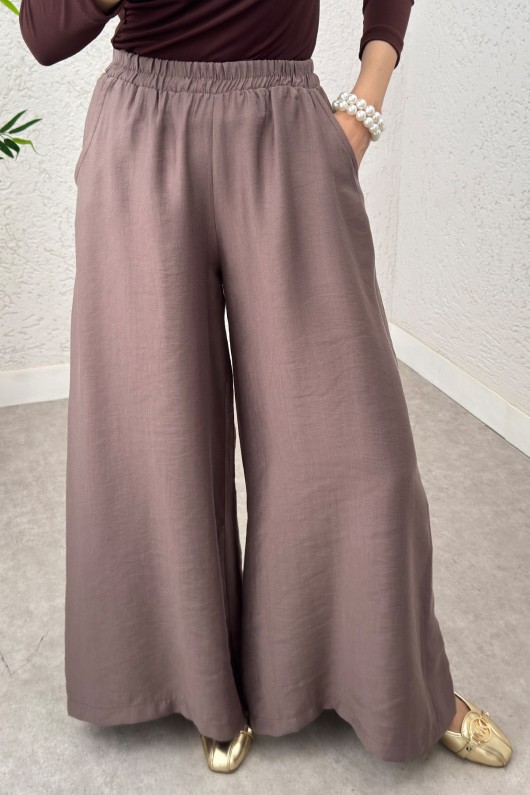 Boru Paça Pantolon 0012 - KAHVERENGİ Boru Paça Pantolon 0012 - KAHVERENGİ