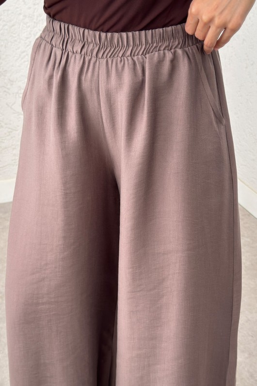 Boru Paça Pantolon 0012 - KAHVERENGİ Boru Paça Pantolon 0012 - KAHVERENGİ