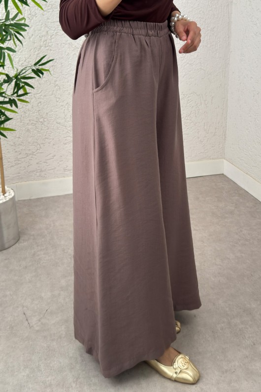 Boru Paça Pantolon 0012 - KAHVERENGİ Boru Paça Pantolon 0012 - KAHVERENGİ