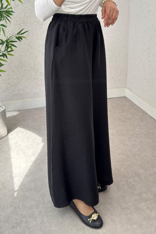 Boru Paça Pantolon 0012 - SİYAH Boru Paça Pantolon 0012 - SİYAH