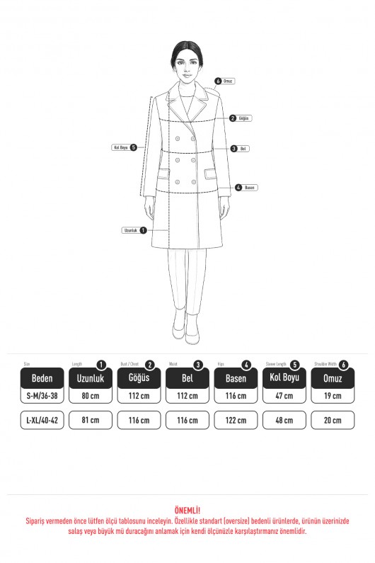 Kol Apoletli Trençkot 0014 - HAKİ Kol Apoletli Trençkot 0014 - HAKİ