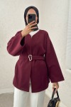Premium Kaşe Kaban 0019 - BORDO