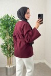 Premium Kaşe Kaban 0019 - BORDO