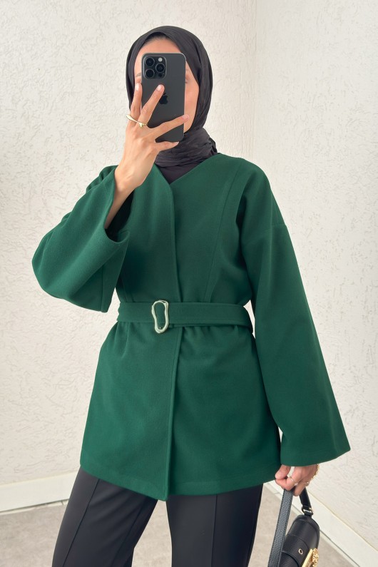 Premium Kaşe Kaban 0019 - ZÜMRÜT YEŞİLİ Premium Kaşe Kaban 0019 - ZÜMRÜT YEŞİLİ