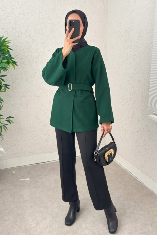 Premium Kaşe Kaban 0019 - ZÜMRÜT YEŞİLİ Premium Kaşe Kaban 0019 - ZÜMRÜT YEŞİLİ