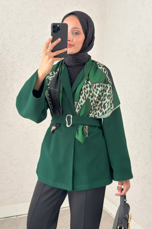 Premium Kaşe Kaban 0019 - ZÜMRÜT YEŞİLİ Premium Kaşe Kaban 0019 - ZÜMRÜT YEŞİLİ