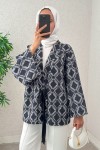 Pötikare Püsküllü Kimono 0021 - KOYU LACİVERT