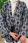 Pötikare Püsküllü Kimono 0021 - KOYU LACİVERT