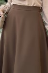 Scuba Kloş Etek 0023 - KAHVERENGİ