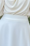 Scuba Kloş Etek 0023 - BEYAZ