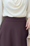 Scuba Kloş Etek 0023 - KOYU MOR