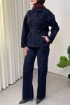 Jean Ceket Pantolon Takım 0028 - KOYU MAVİ
