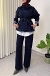 Jean Ceket Pantolon Takım 0028 - KOYU MAVİ