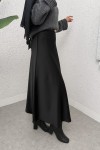 A Kesim Saten Etek 0031 - SİYAH A Kesim Saten Etek 0031 - SİYAH
