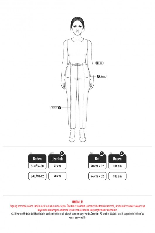 Likralı Scuba Pantolon 0033 - ACI KAHVERENGİ