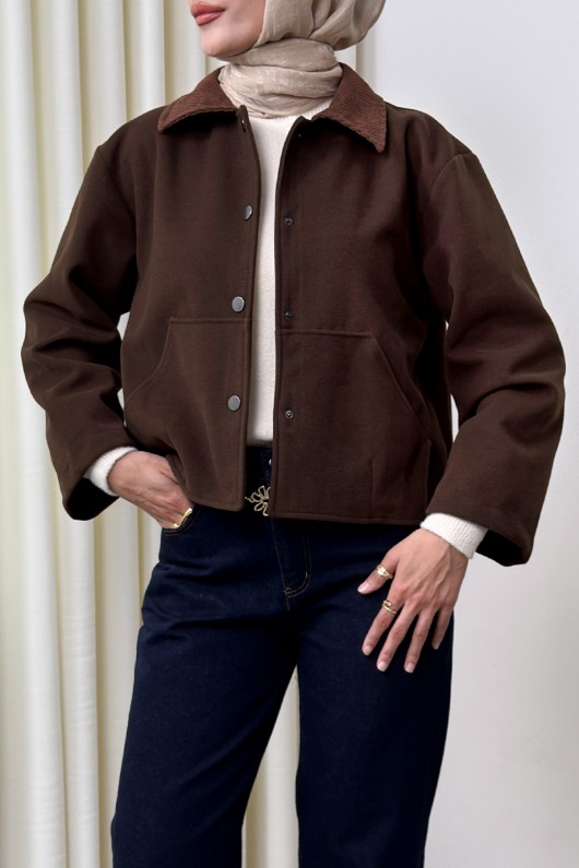 Kanguru Cepli Ceket 0034 - KAHVERENGİ