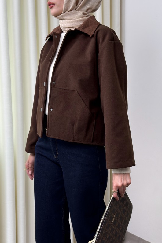 Kanguru Cepli Ceket 0034 - KAHVERENGİ