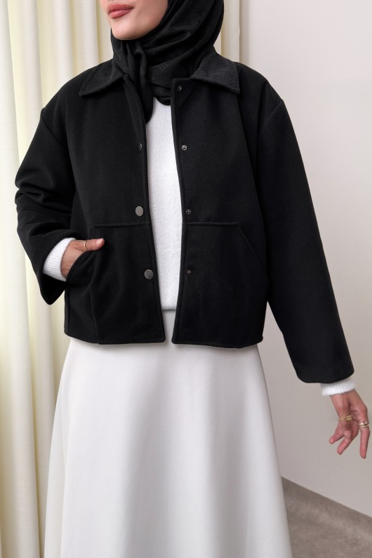 Kanguru Cepli Ceket 0034 - SİYAH