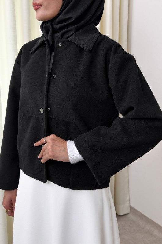 Kanguru Cepli Ceket 0034 - SİYAH