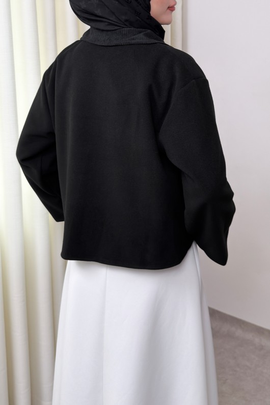 Kanguru Cepli Ceket 0034 - SİYAH