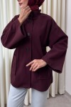 Hakim Yaka Kaşe Ceket 0035 - BORDO