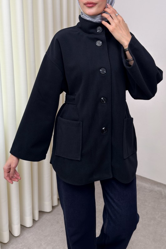Hakim Yaka Kaşe Ceket 0035 - LACİVERT