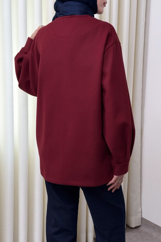 V Yaka Kaşe Ceket 0041 - BORDO V Yaka Kaşe Ceket 0041 - BORDO