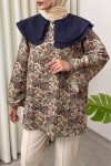 Buta Desenli Oversize Tunik 0042 - BEJ