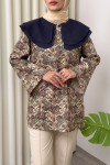 Buta Desenli Oversize Tunik 0042 - BEJ
