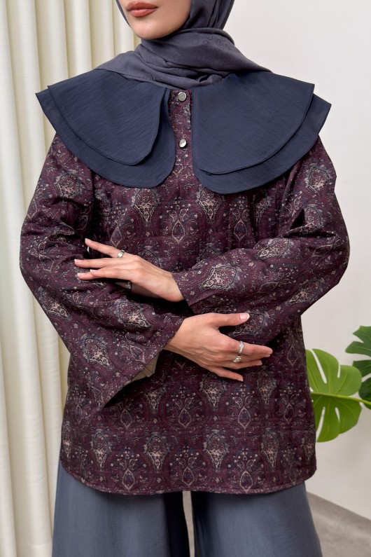 Retro Desenli Oversize Tunik 0042 - MÜRDÜM