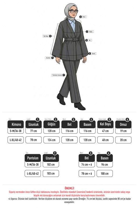 Kemerli Kimono Takım 0047 - LACİVERT