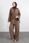 Kemerli Kimono Takım 0047 - VİZON