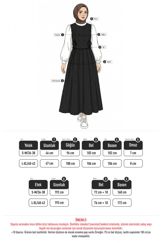 Düğme Detaylı Yelekli Takım 0049 - KAHVERENGİ