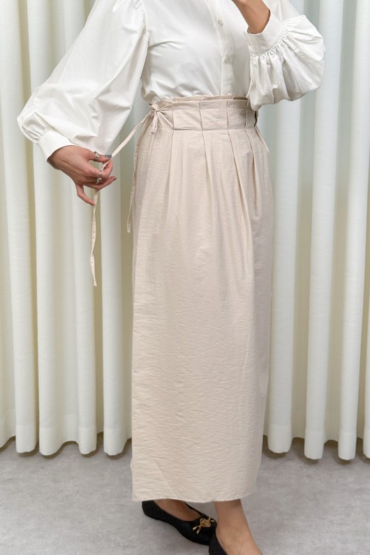 Yan Bağlamalı Ayarlanabilir Etek 0051 - BEJ