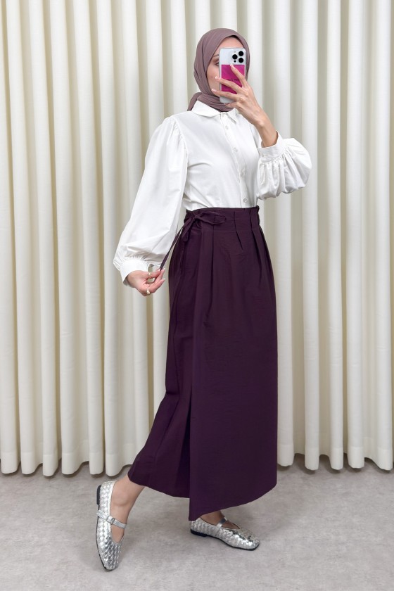 Yan Bağlamalı Ayarlanabilir Etek 0051 - MÜRDÜM